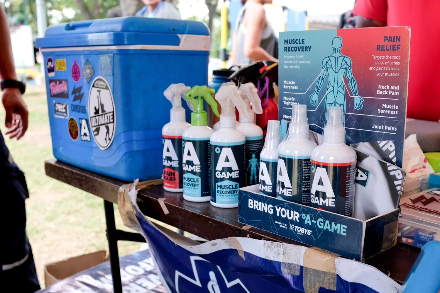 A-Game recovery station at the 2019 JMUC event